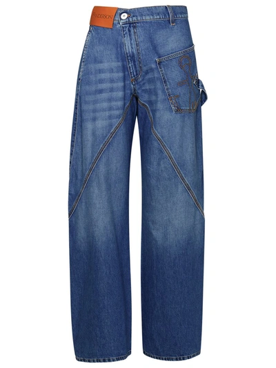 Shop Jw Anderson J.w. Anderson 'twisted Workwear' Blue Cotton Jeans