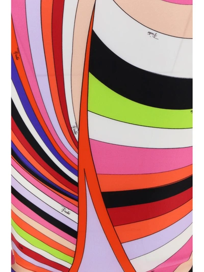 Pucci Wave-print Cropped Top In Arancio/rosa