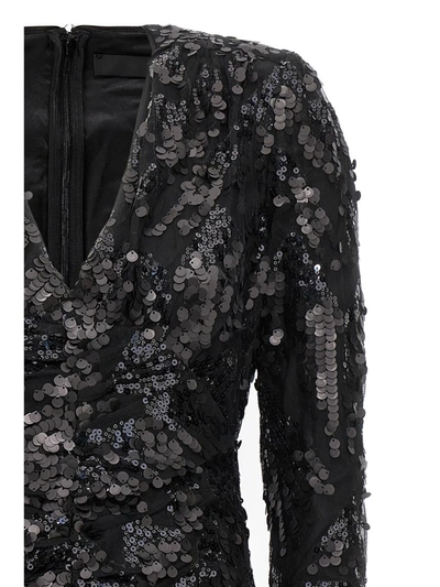 Shop Rotate Birger Christensen Rotate Sequin Mini Dress In Black