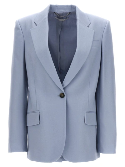 Shop Stella Mccartney 'boyfriend' Blazer Jacket In Light Blue