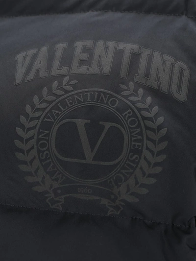Shop Valentino Down Jackets In Nero