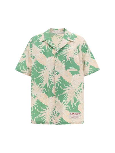 Shop Valentino Shirts In St Pineapple Fdo Verde St Bianco