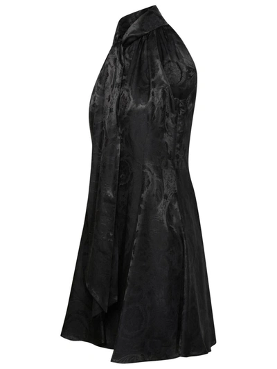 Shop Versace 'baroque' Dress In Black