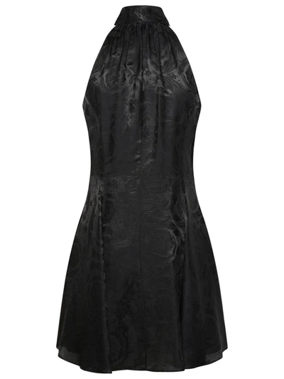 Shop Versace 'baroque' Dress In Black