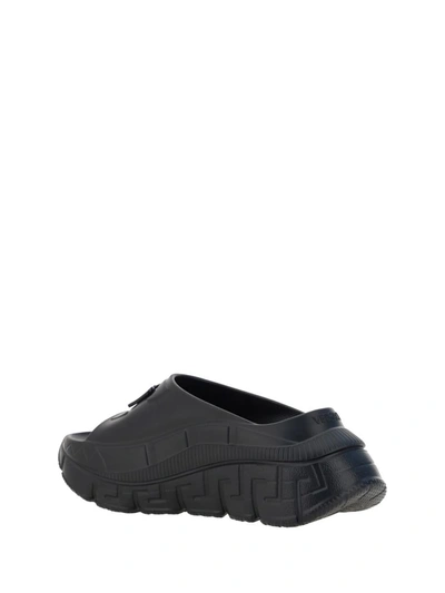 Shop Versace Sandals In Nero/nero