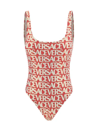Shop Versace Swimwear In Fuxia+avorio