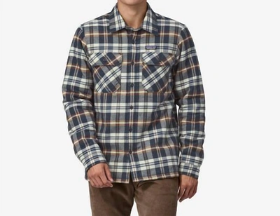 Shop Patagonia Insulated Organic Cotton Midweight Fjord Flannel Shirt In Brown