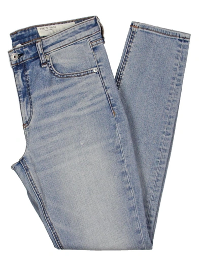 Shop Rag & Bone Cate Womens Mid-rise Distressed Skinny Jeans In Multi