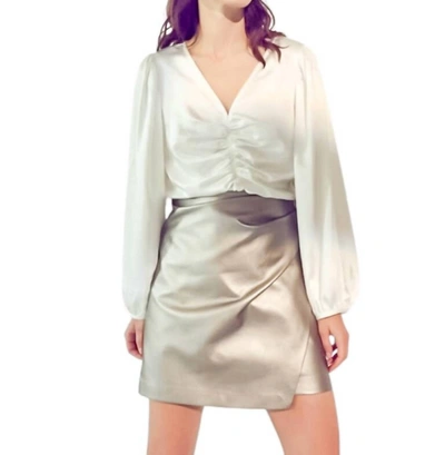 Shop Melissa Nepton Kori Skirt In Silver