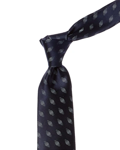 Shop Ted Baker Cronus Navy Silk Tie In Blue