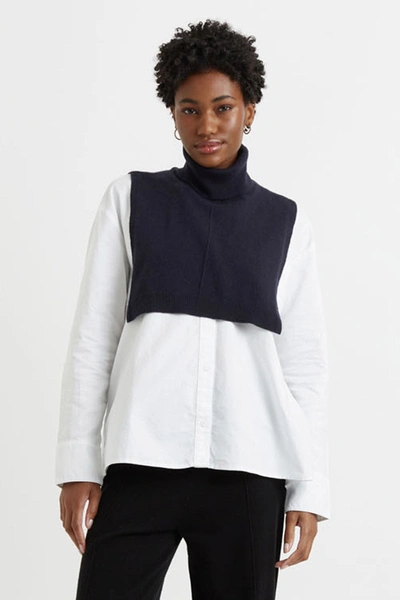 Shop Chinti & Parker Uk Navy Wool-cashmere Tabard In Blue