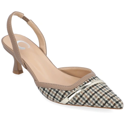 Journee Collection Collection Women's Nellia Wide Width Pump In Beige