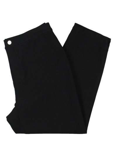 Shop Lyssé Womens Flat Front Cropped High-waist Pants In Black