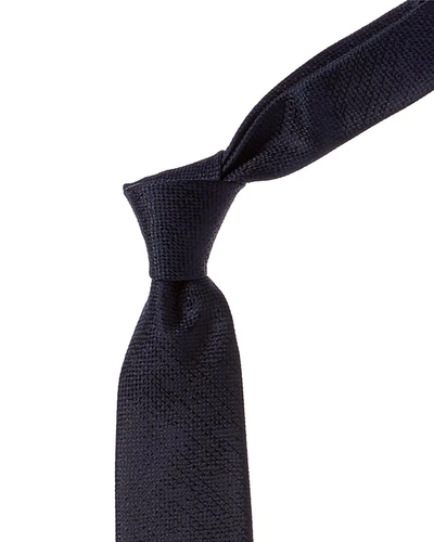 Shop Ted Baker Olimpio Navy Silk Tie In Blue