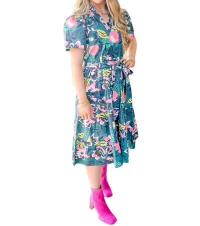 Shop Maude Vivante Yara Dress In Fall Garden In Multi