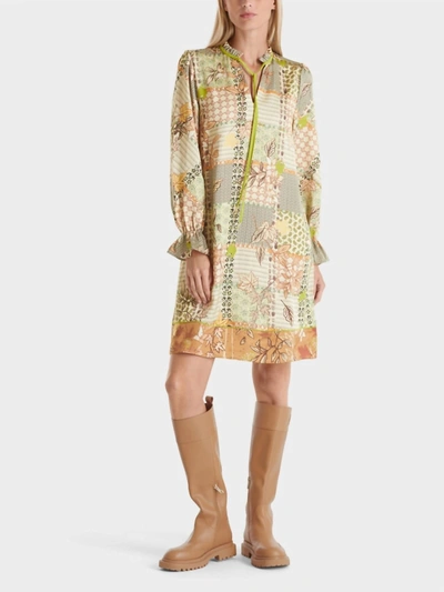Shop Marc Cain Colorful Print Dress Flock Of Chickens In Deep Pumpkin Col. 446 In Multi