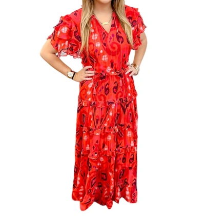 Shop Maude Vivante Stella Dress In Red