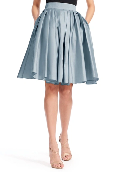 Shop Emily Shalant Taffeta Party Skirt In Light Blue