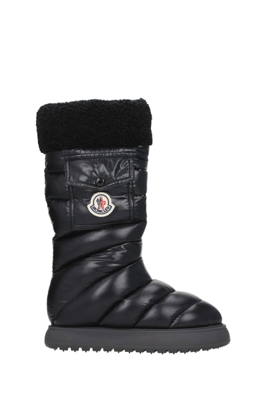 Shop Moncler Ankle Boots Gaia Pocket Fabric Black