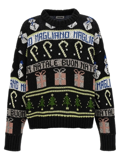 Magliano Festive Crew Neck Sweater With Graphic Motifs