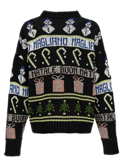 Magliano Festive Crew Neck Sweater With Graphic Motifs