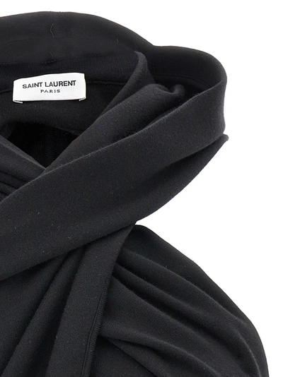 Shop Saint Laurent Crossed Sweater Top Tops Black