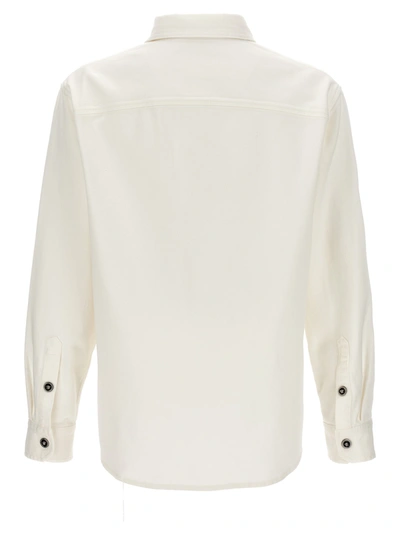 Shop Versace Denim Overshirt Shirt, Blouse White