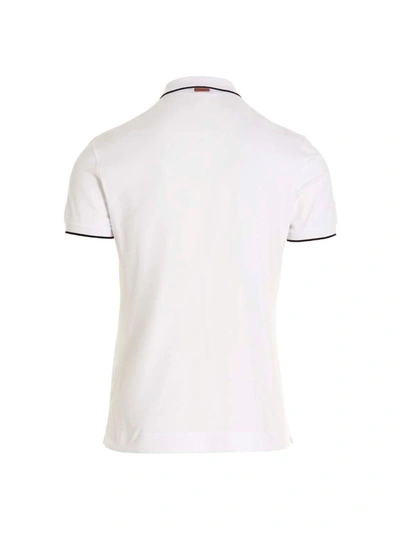 Shop Zegna Embroidered Logo Polo Shirt