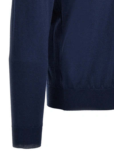 Shop Zanone Flex Wool  Shirt Polo Blue