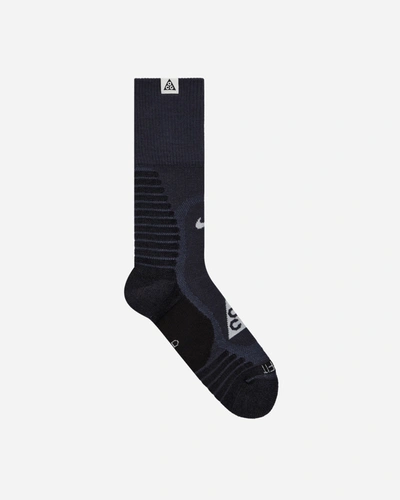 Shop Nike Acg Outdoor Cushioned Crew Socks Gridiron / In Black