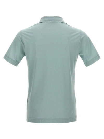 Shop Zanone Ice Cotton  Shirt Polo Light Blue