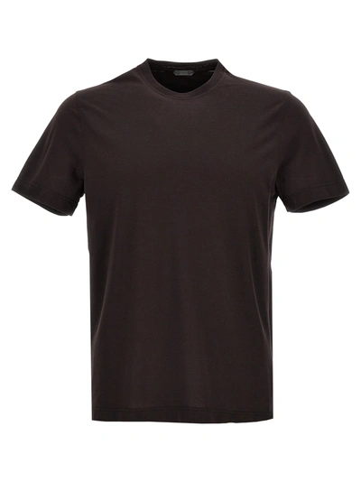 Shop Zanone Ice Cotton T-shirt Brown