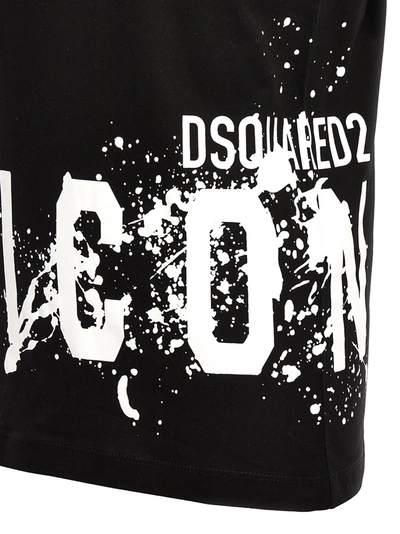 Shop Dsquared2 Icon Splash T-shirt Black