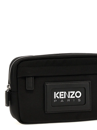 Shop Kenzo Logo Fanny Pack Crossbody Bags Black