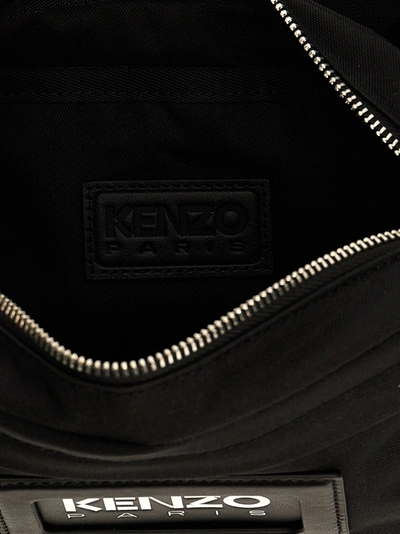 Shop Kenzo Logo Fanny Pack Crossbody Bags Black