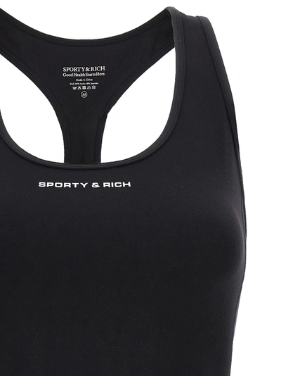 Shop Sporty And Rich Logo Sporty Top Underwear, Body Black