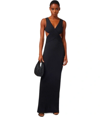 Shop Elisabetta Franchi Red Carpet Black Cut-out Dress
