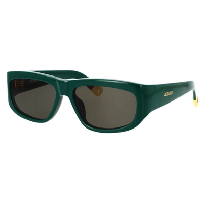 Shop Jacquemus Sunglasses In Green