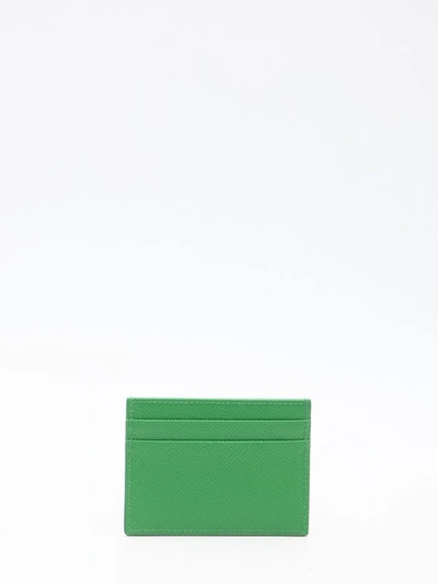 Shop Dolce & Gabbana Leather Cardholder In Green