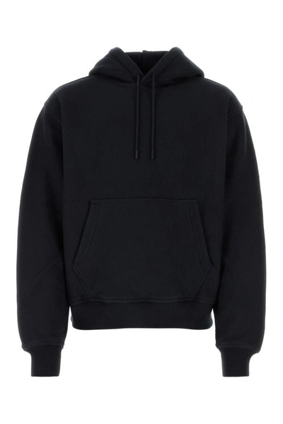 Shop Burberry Man Black Cotton Oversize Sweatshirt