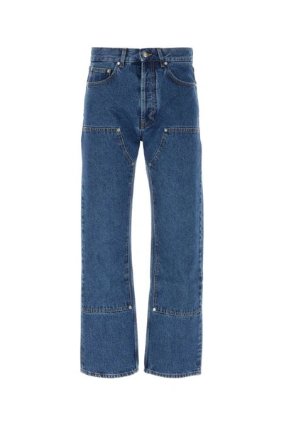 Shop Palm Angels Man Jeans In Blue