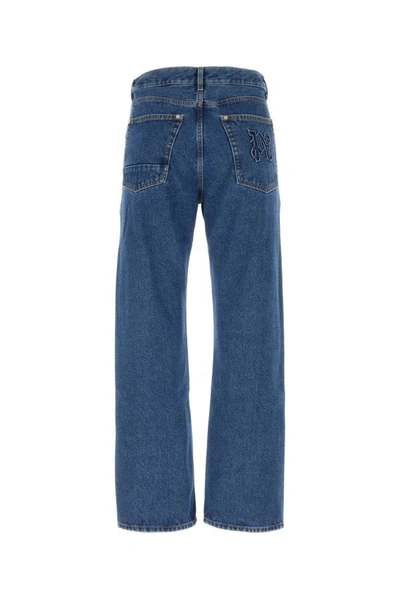Shop Palm Angels Man Jeans In Blue