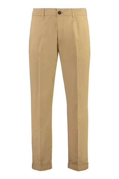 Shop Golden Goose Conrad Cotton Chino Trousers In Beige