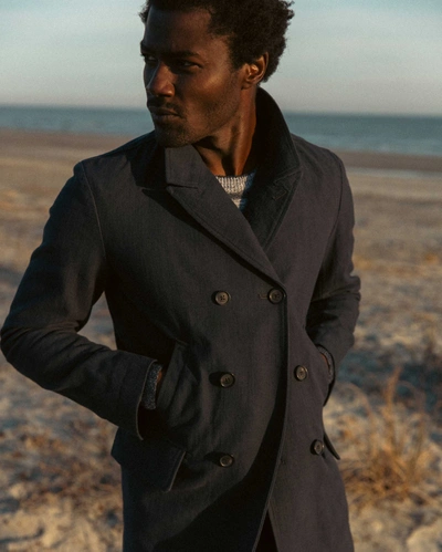 Shop Reid Canvas Bond Peacoat In Navy