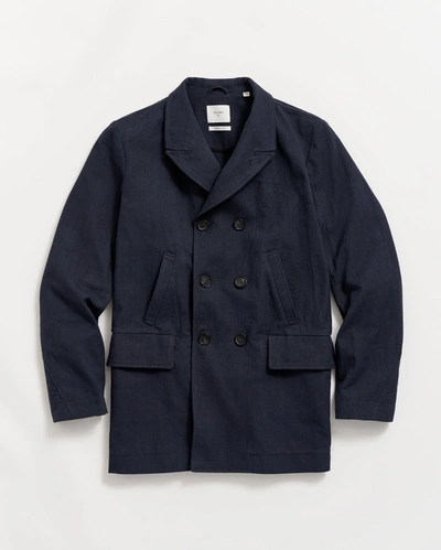 Reid Canvas Bond Peacoat In Navy