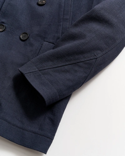 Reid Canvas Bond Peacoat In Navy