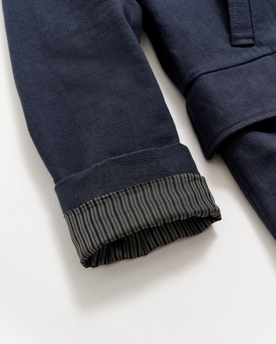 Reid Canvas Bond Peacoat In Navy