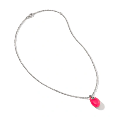 Shop John Hardy Pebble Necklace In Silver