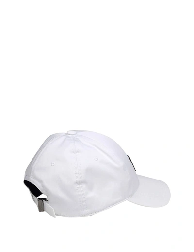 Shop Dolce & Gabbana Cotton Baseball Cap In Optical White
