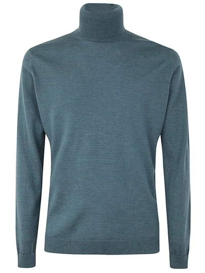 Shop Nuur Roberto Collina Long Sleeve Turtle Neck Sweater Clothing In Blue